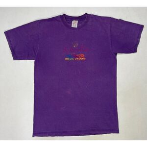 VINTAGE Jackson Hole Wyoming T-shirt Men Small Purple 90s